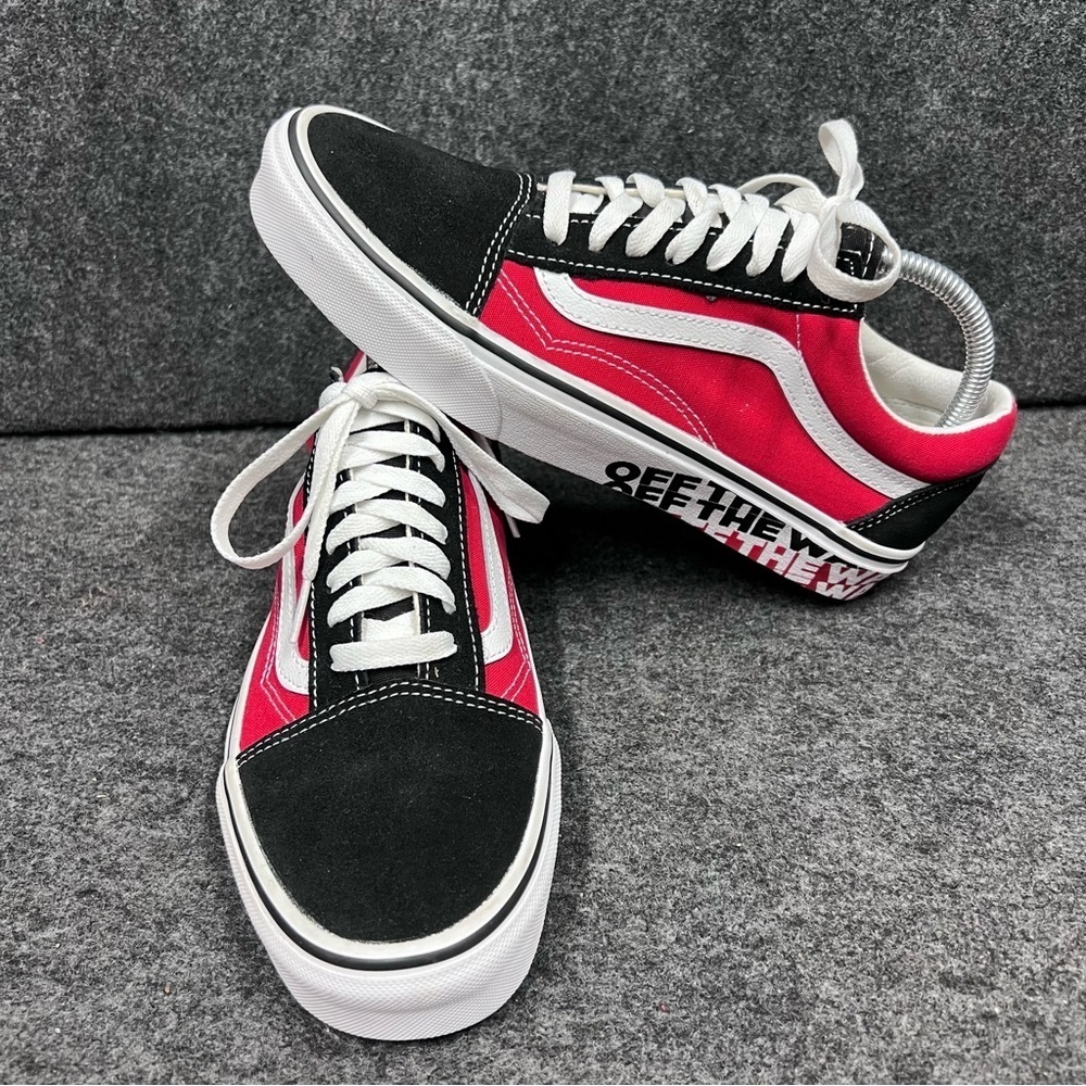 VANS OLD SKOOL OTW SIDEWALL Black/Red Women’s Size 10
